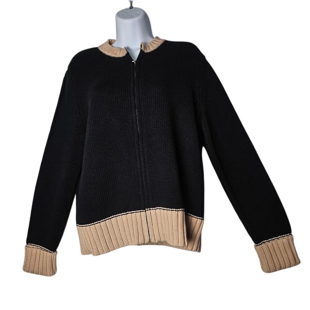 Vintage 90s Natural Instincts 100% Cotton Zip Cardigan Medium‎ Made in Australia